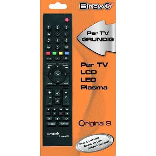 Bravo Original 9 télécommande IR Wireless TV Appuyez sur les boutons