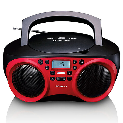 Lenco Radio portable stéréo avec lecteur CD SCD-501RD Rouge-Noir