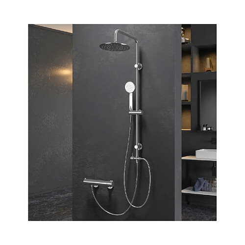 Karag Set de douche murale MAGDA avec douchette en chrome