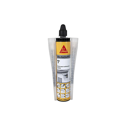 Résine de scellement chimique rapide SIKA Anchorfix-1Plus - Ton pierre - 300ml