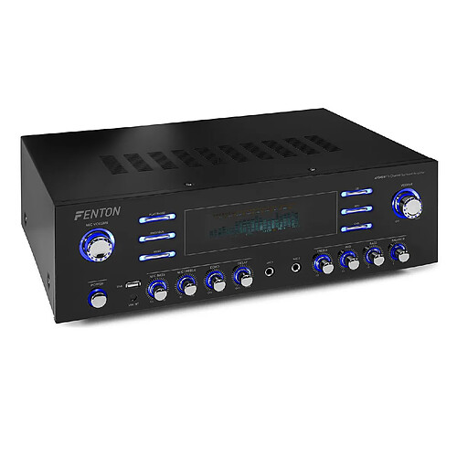 Fenton AV340BT Amplificateur HiFi Surround 510W RMS (2x180 W sous 8 ohms) - Interface Bluetooth / Port USB / Entrée AUX