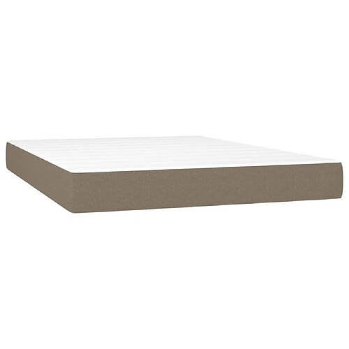 Maison Chic Matelas de lit à ressorts ensachés, Matelas doux Taupe 140x200x20 cm Tissu -GKD27315