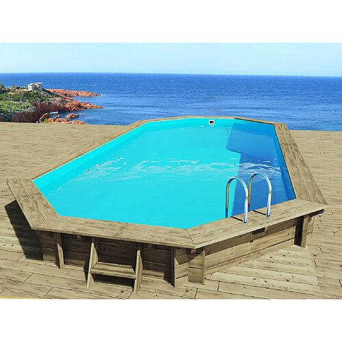 Habitat Et Jardin Piscine bois Ibiza 145 - 8.57 x 4.57 x 1.45 m