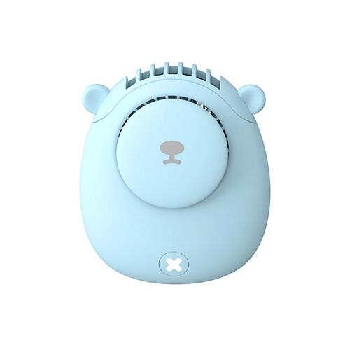 Ventilateur de Refroidissement à Air Portatif USB En Forme d'Ours Extérieur d'Été - Bleu