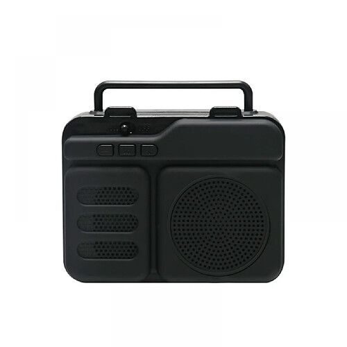 General Haut-parleur Bluetooth rétro FM Radio vintage avec volume fort, amélioration des basses, bon son, Bluetooth 5.0, carte TF, entrée AUX, clé USB pour la maison, les voyages en plein air, la fête, cadeau (noir)