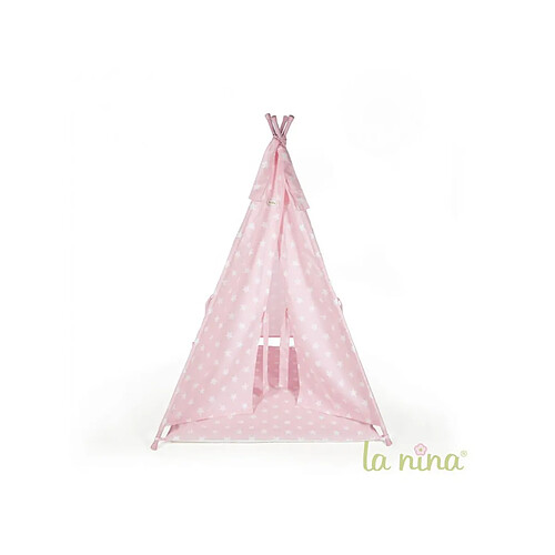 La Nina TIPI CARLOTA ROSE A ETOILES (100X140X100 CM)