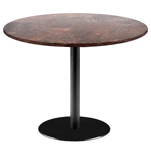 Restootab Table Ø120cm - modèle Rome rouille roc