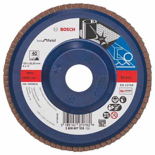 Bosch 2608607323 Plateau à lamelles Ø 115 mm Grain 60