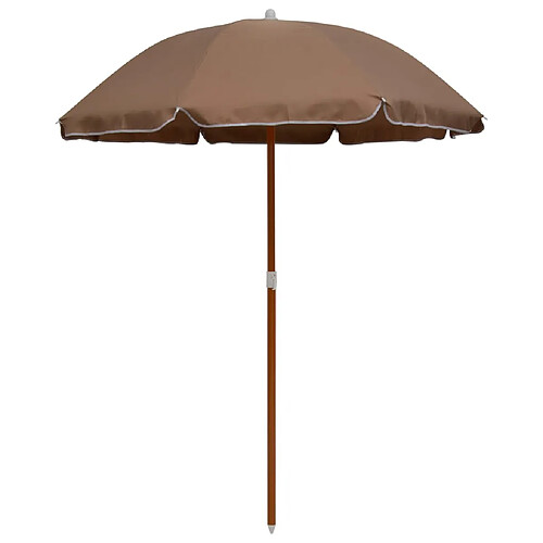 vidaXL Parasol de jardin avec mât en acier 180 cm taupe