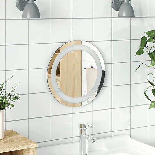 Maison Chic Miroir à LED,Miroir Lumineux LED pour salle de bain 30 cm rond -MN28490