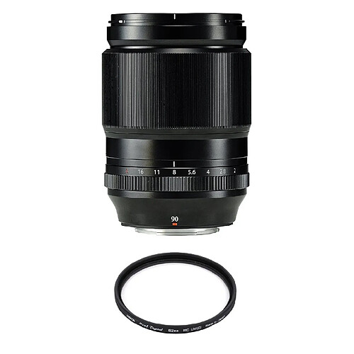 FUJI XF 90MM F2 R LM WR Black + HOYA 62mm PRO 1D Protector