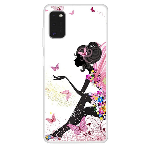 Coque en TPU impression de motifs souple fille papillon pour votre Samsung Galaxy A41 (Global Version)