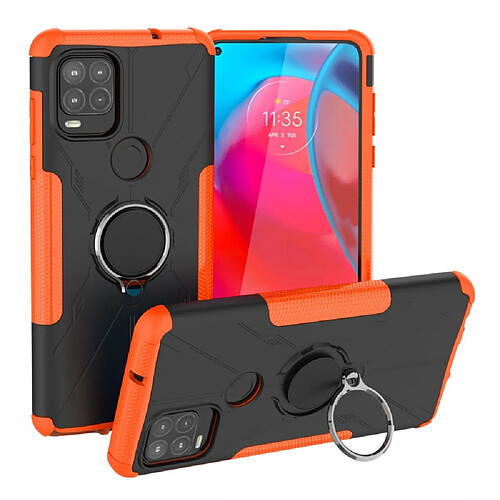 Coque en TPU anti-empreintes digitales avec béquille pour votre Motorola Moto G Stylus 5G (2021) - orange