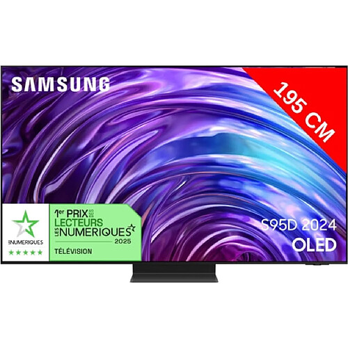 Samsung TV OLED 4K 195 cm TQ77S95D - OLED sans reflet