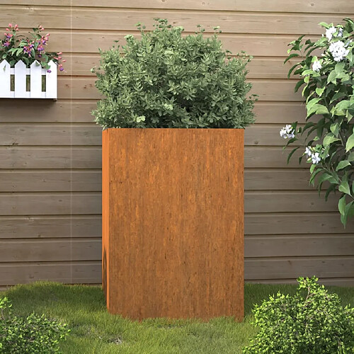 vidaXL Jardinière 42x38x75 cm acier corten