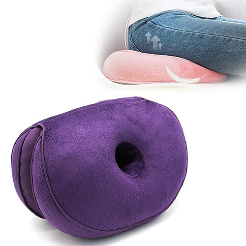 Wewoo Multifonctionnel Dual Comfort Memory Foam Seat Hanche Lift Seat Beautiful Butt Latex Cushion Violet