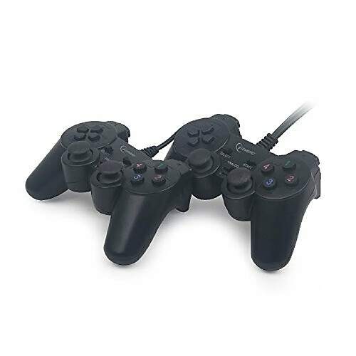 Gembird Manette de jeu pour PC (Noir) - Pack de 2