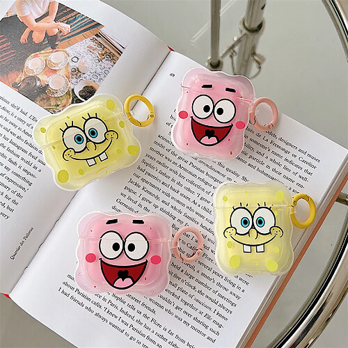 GUPBOO Airpods Coque Housse Étui Protecteur Compatible pour AirPods 3-dessin animé mignon de star de la pop bob l'éponge