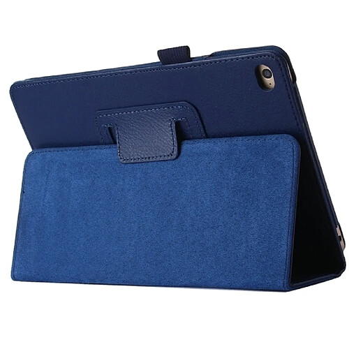 Wewoo Housse Étui Coque de protection en cuir PU à rabat horizontal avec support pour iPad Mini 2019 bleu foncé