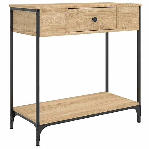 Maison Chic Table console | Meuble d'entrée | Table d'appoint chêne sonoma 75x34,5x75 cm bois d'ingénierie -GKD59462