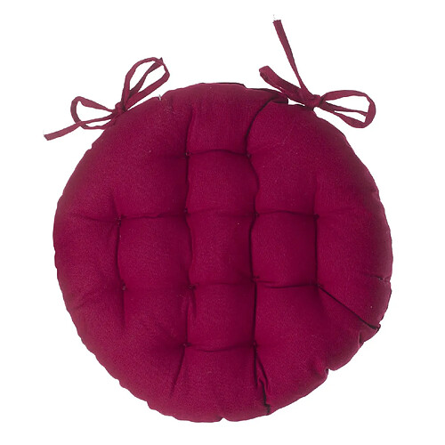 Atmosphera, Createur D'Interieur Galette de chaise ronde Alix - Diam. 38 cm - Rouge