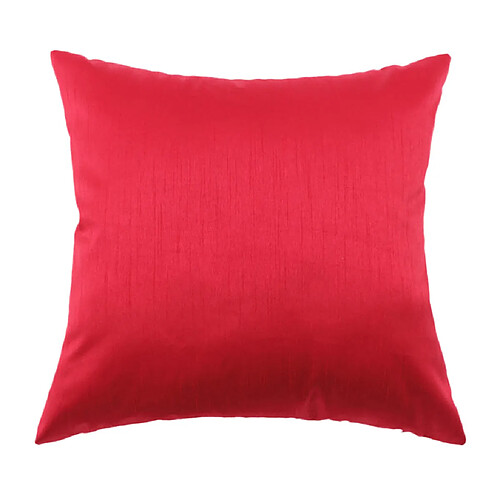 45x45cm Tissu De Soie, Comme Taie D'oreiller Décor Canapé Housse De Coussin Rouge