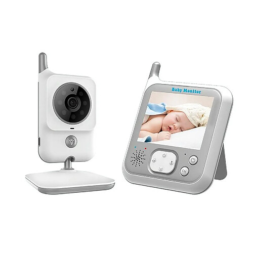 Babyphone Camera Écran LCD 3.2 Pouces Vision Nocturne Température Lullabies EU Plug YONIS