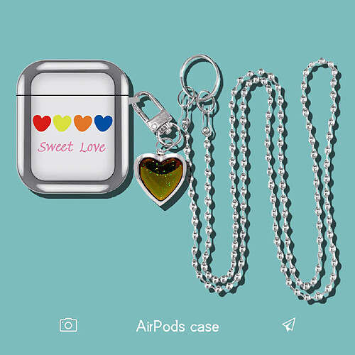 GUPBOO Airpods Coque Housse Étui Protecteur Compatible pour AirPods Pro-Ins couleur amour fille