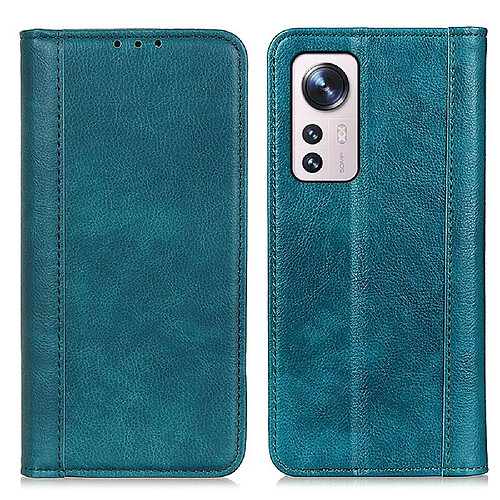 Etui en PU texture litchi, magnétique avec support auto-absorbant vert pour votre Xiaomi 12 Pro