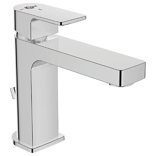 Ideal Standard - Mitigeur lavabo monotrou Ch3 avec tirette et vidage bonde métal H 144 mm chrome - Edge