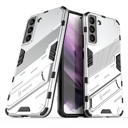 Coque en TPU anti-rayures avec béquille argent pour votre Samsung Galaxy S22 Plus 5G