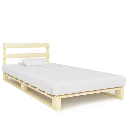 vidaXL Cadre de lit de palette sans matelas bois massif pin 100x200 cm