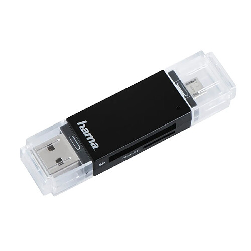 HAMA Lecteur multi-cartes USB 2.0 OTG "Basic", SD/microSD, noir