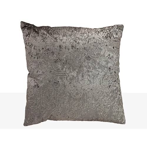 Coussin Romimex Argenté 45 x 45 x 10 cm