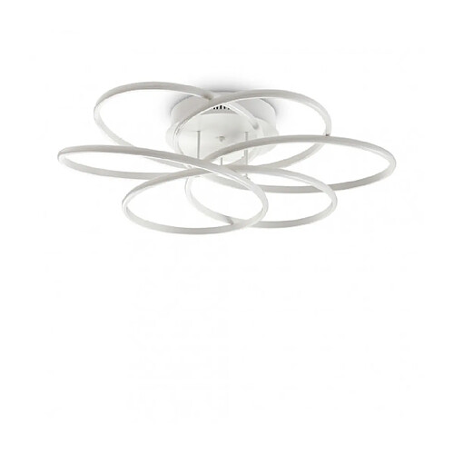 Ideal Lux Plafonnier LED intégré Karol Métal blanc 1 ampoule 20cm