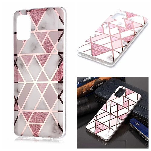 Coque en TPU motif marbre or rose imd style D pour votre Samsung Galaxy A51