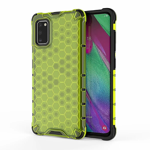 Coque en TPU modèle en nid d'abeille hybride antichoc vert pour votre Samsung Galaxy A41 (Global Version)