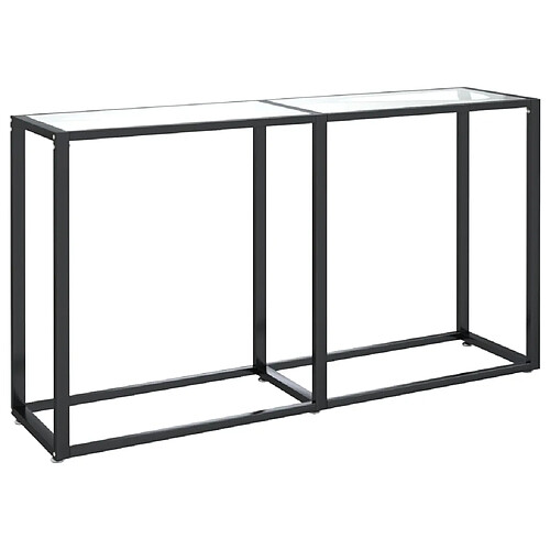 Maison Chic Table console | Meuble d'entrée | Table d'appoint Transparent 140x35x75,5 cm Verre trempé -GKD54909