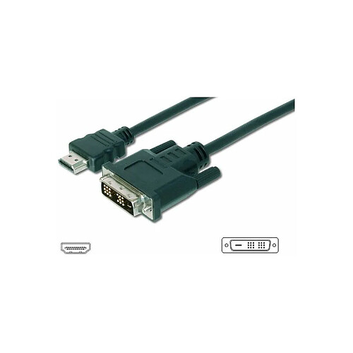 DIGITUS Câble pour moniteur HDMI - DVI-D 18+1, 2,0 m ()