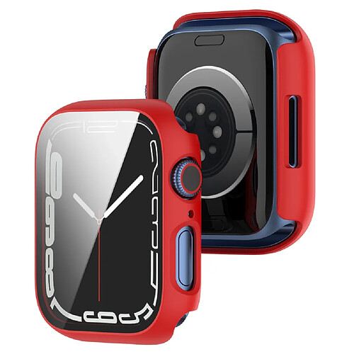 Coque en TPU anti-griffes, rouge pour votre Apple Watch Series 7 45mm