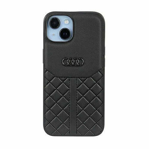 Audi Étui en cuir véritable pour iPhone 14 6,1`` Noir AU-TPUPCIP14-Q8/D1-BK