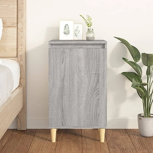 Maison Chic Table de chevet, Table de Nuit pour chambre salon sonoma gris 40x35x70 cm bois d'ingénierie