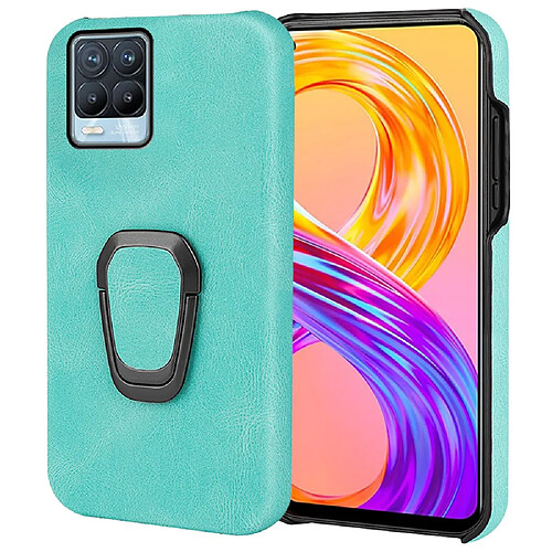 Coque en TPU + PU avec béquille, vert clair pour votre Realme 8/8 Pro