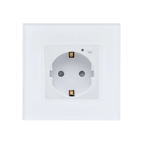 Ledkia [NO ACTIVAR] Prise Type F Schuko Wifi avec Cadre PC Blanc