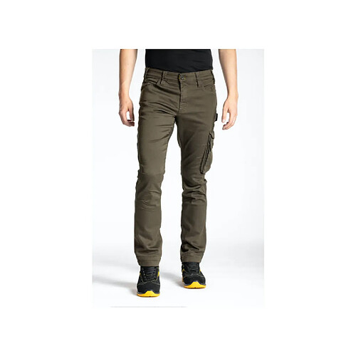 Jean de travail RICA LEWIS - Homme - Taille 52 - Multi poches - Coupe droite confort - Fibreflex - Twill stretch - Kaki - Jobc