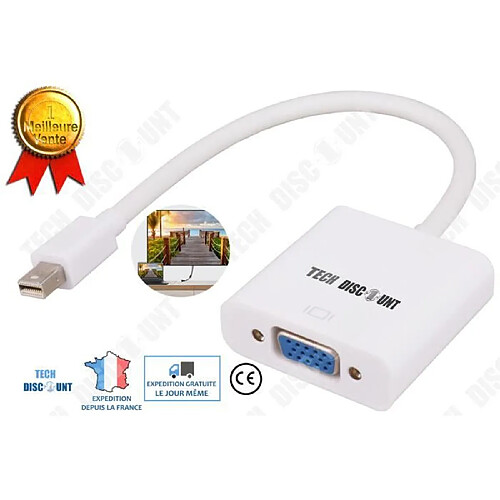 Tech Discount TD® câble displayport vers VGA mini HDMI adaptateur ordinateurs portables compatible avec macbook-Pro-Air-Imac connexion rapide