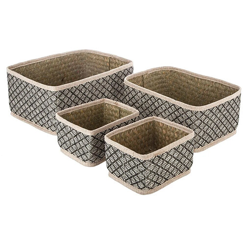 Atmosphera, Createur D'Interieur Lot de 4 paniers osiers rectangles nomades