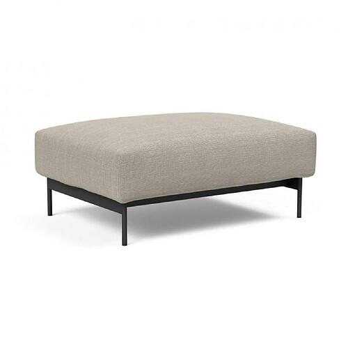 Inside 75 INNOVATION LIVING Pouf design MALLOY pieds metal Tissu Kenya Gravel 75*100 cm