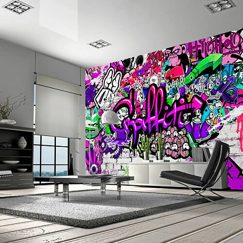 Paris Prix Papier Peint Purple Graffiti 70 x 100 cm