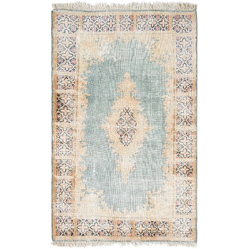 Vidal Tapis de laine 149x93 Bleu Vintage Royal